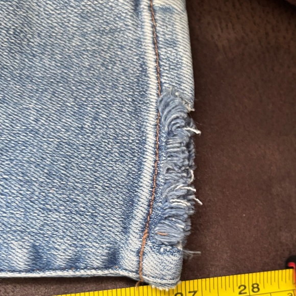 Express Blue Skinny Jeans with Knee Distressing - Picture 10 of 13